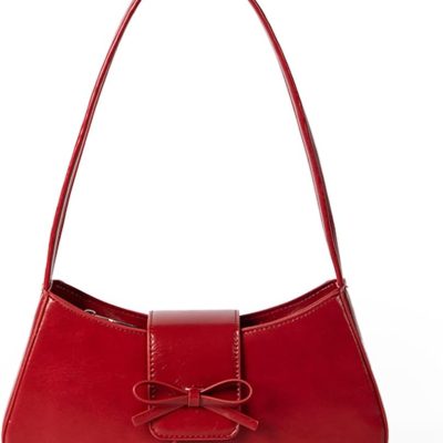 Shoulder Bags for Women Red Purse Burgundy Purse  Bow Purse Trendy Red Shoulder Bag  Hobo Handbag