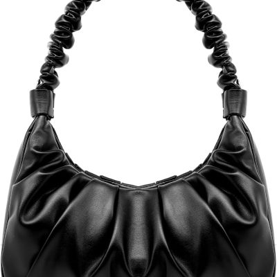 Shoulder Handbag for Women Fashion Small Ruched Hand Purse  Clutch Hobo Bag Trendy Purse for Lady