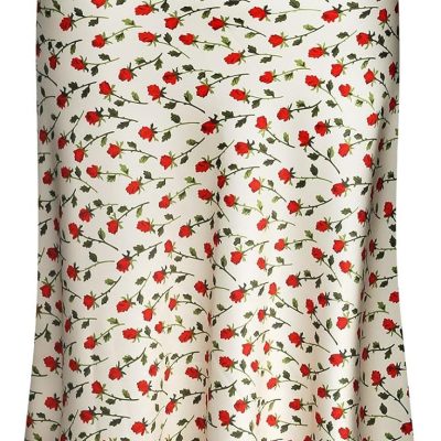 Leopard Print Skirt for Women Cheetah High Waist Silk Satin Elasticized Skirts